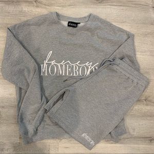Fancy Homebody Signature Gray Short Set in sz. Large
